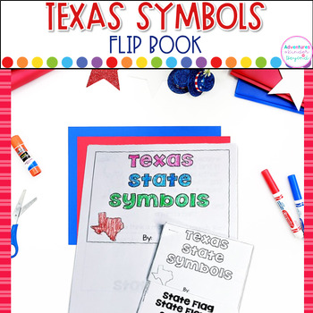 Preview of Texas Symbols Flip Book - State Research for Primary Grades Texas State History