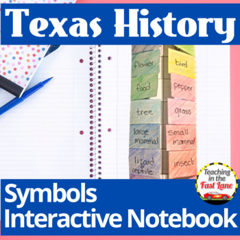 Preview of Symbols of Texas Interactive Notebook Kit - Texas History Activities - 4th Grade