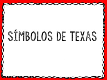 Preview of Texas Symbols Spanish