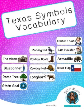 Preview of Texas - Symbols Vocabulary