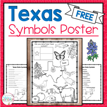 Preview of Texas Symbols Worksheet