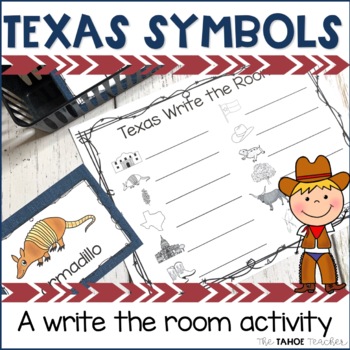 Preview of Texas Symbols Write the Room | A Reading and Social Studies Center