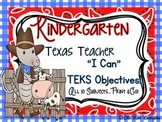 Texas Teacher TEKS Objective "I Can" Statement Printables!