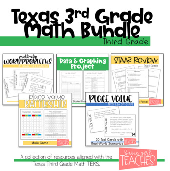 Preview of 3rd Grade Math Activities TEKS Aligned Bundle