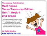 Texas Treasures Vocabulary Activities for Meet Rosina
