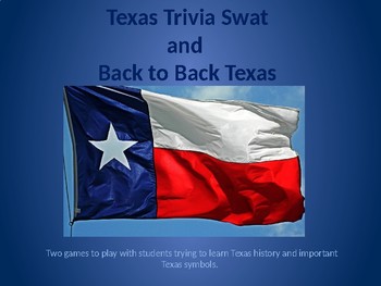 Preview of Texas Trivia Swat and Back to Back Texas Games