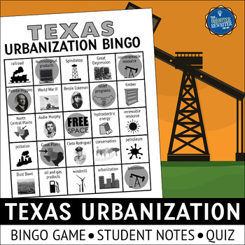 Preview of Texas Urbanization Bingo Game