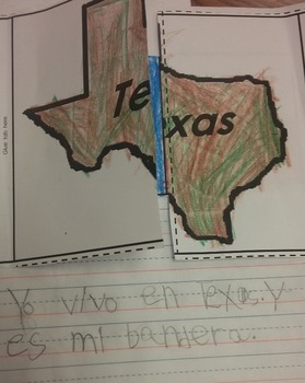Preview of Texas and Texas Flag Interactive Journal Activity