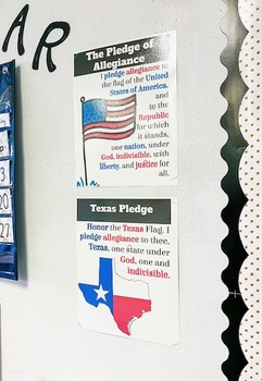 Preview of Texas and U.S Pledge Posters