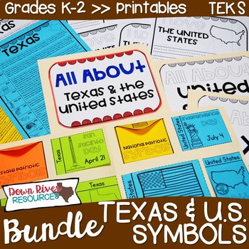 Preview of Texas and U.S. Symbols, Anthems, Mottoes, & Pledges Bundle | Lapbook | Puzzles