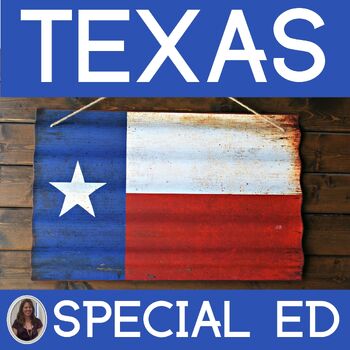 Preview of Texas State for Special Education PRINT and DIGITAL US States Geography