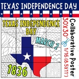Texas independence day Collaborative Coloring Poster - Tex