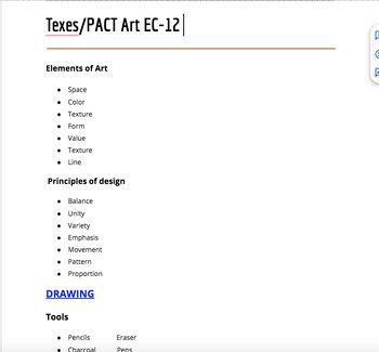 Preview of Texes Art (EC-12) comprehensive study guide