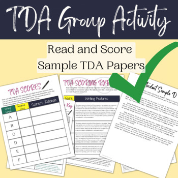 Preview of Text Analysis Activity (TDA) With Sample Passage, Prompt, Essays, and Rubric