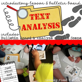 Preview of Text Analysis Activity - CRIME SCENE Activity - Reading Comprehension Passage