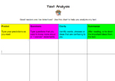 Text Analysis- Google Document- EDITABLE