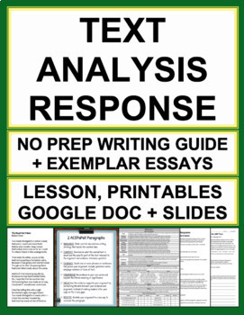 Preview of Text Analysis Response | Literary Analysis Essay | Printable & Digital