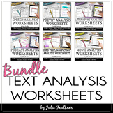 Text Analysis Worksheets/Graphic Organizers BUNDLE, Digita