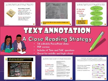 Preview of Text Annotation PowerPoint