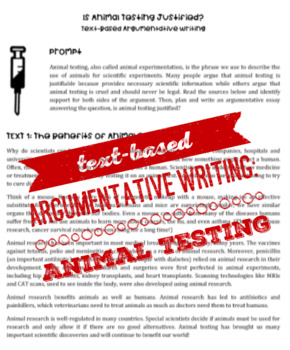 Argumentative essay animal testing