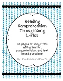 Text Based Comprehension and Grammar through Song Lyrics P