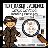 Text Based Evidence 26 Nonfiction Lexile Leveled Passages