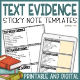 Text-Based Evidence Template | Printable and Digital | Free