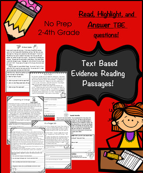 Preview of Text Based Evidence: Non Fiction: Distance Learning: Read, Highlight