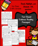 Text Based Evidence: Non Fiction: Distance Learning: Read,