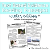 Text Based Evidence Reading Passages - Winter (Print & Digital)