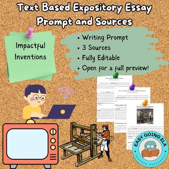 Preview of Text Based Expository Writing - Impactful Inventions