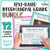 Text Based Informational Writing: Differentiated BUNDLE | 
