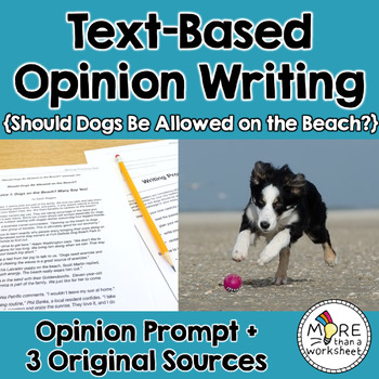 Preview of Text-Based Opinion Writing Practice (Should Dogs Be Allowed on the Beach?)