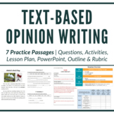 Text-Based Opinion Writing for Elementary School Students