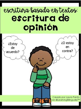 Preview of Text Based Opinion Writing in Spanish