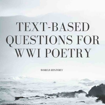Preview of Text-Based Questions for WWI Poetry