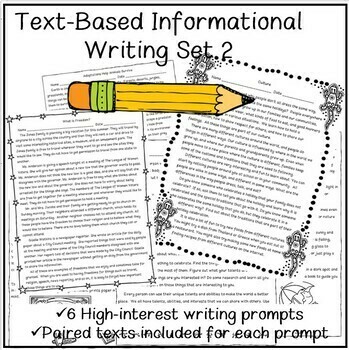 Preview of Text-Based Writing: Informational Set 2