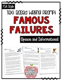 Text Based Writing Prompt - Famous Failures {Opinion & Inf