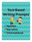 Text-Based Writing Prompts (Multiple Genres) Plus Sorting 