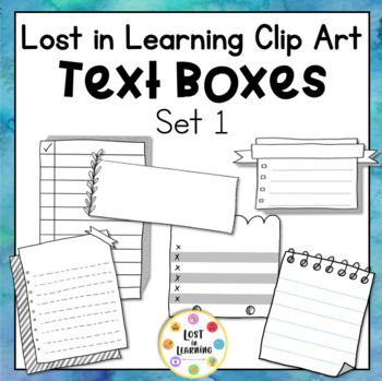 Preview of Text Box Clip Art - Set 1 - Personal & Commercial Use!