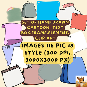 Preview of Text Box Clip Art a set of hand drawn