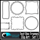 Text Box Border Frames Clip Art Set 1
