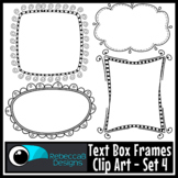 Text Box Border Frames Clip Art Set 4
