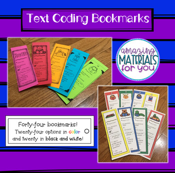Preview of Text Coding Bookmarks