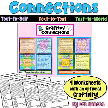 Preview of Making Text Connections: Four Worksheets with Practice Passages & Craftivity