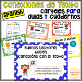 Spanish Conexiones de Texto carteles para aulas cuadernos Español