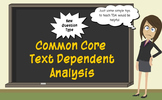 Text Dependent Analysis - A short and simple way to teach TDA