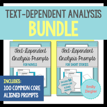 Preview of Text-Dependent Analysis Prompts BUNDLE for Short Stories and Novels