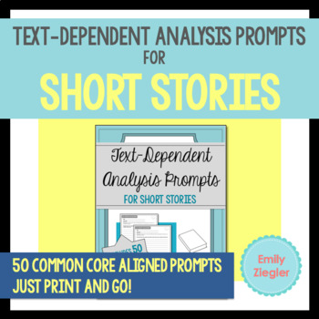 Preview of 50 Text-Dependent Analysis Prompts for Short Stories