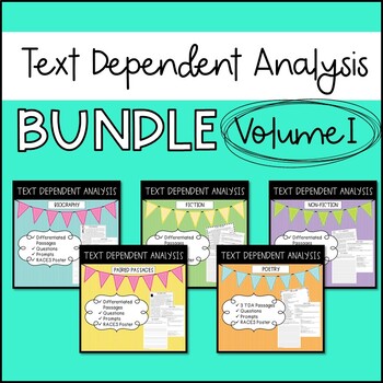Preview of Text Dependent Analysis - TDA - Bundle of Passages, Prompts and Questions - V1